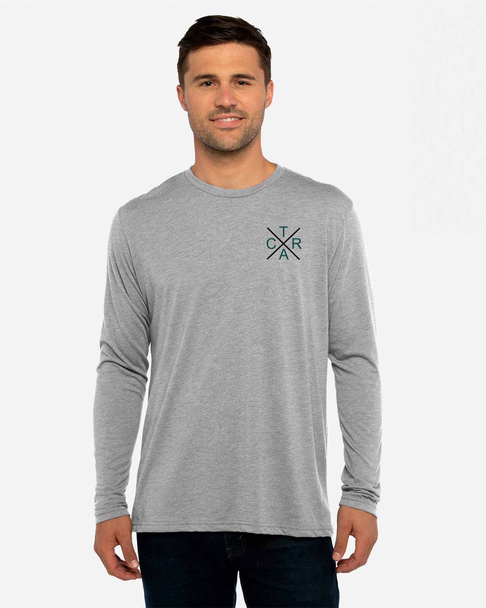 Unisex Cascade Thornapple River Association Long Sleeve T-Shirt- CTRA X Left Chest Logo w/Bridge Scene Back