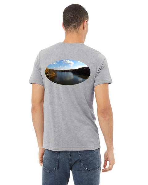 Mens Cascade Thornapple River Association Short Sleeve T-Shirt-CTRA Left Chest Logo w/River Scene Back