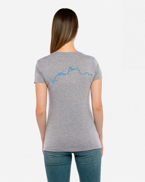 Women's Cascade Thornapple River Association Short Sleeve T-Shirt- CTRA X Left Chest Logo w/River Map Back