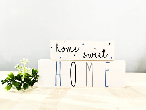 Home tiered tray sign, Home sweet home, Tiered tray decor, Tiered tray signs, Hostess gift, Coffee bar, wood sign, Farmhouse decor, home