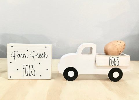 Farmhouse tiered tray, Summer decor, Egg truck,  Farm fresh eggs, Tiered tray decor, Summer tiered tray, Kitchen decor, Rustic, Farm