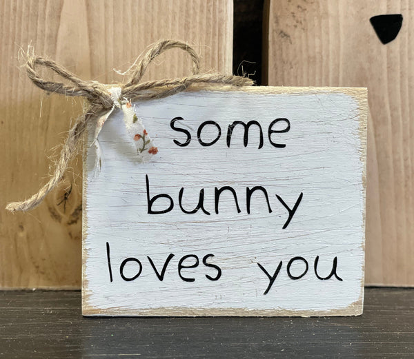 Wood bunny, Easter decor, Baby shower gift, Tiered tray, Easter basket, Baby keepsake, Nursery shelf sitters